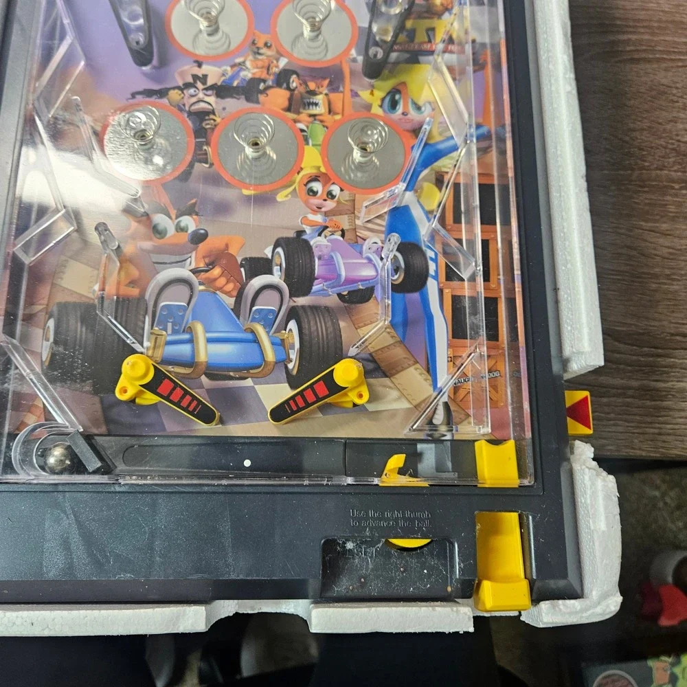 Vintage 2000 Crash Team Racing CTR Electronic LCD Pinball Game EZ-Tec KB Toys